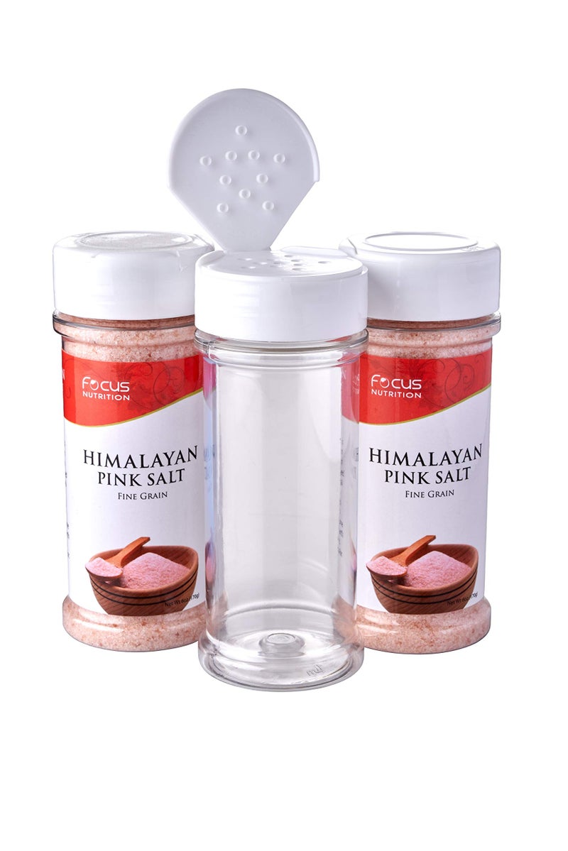 Xyloburst 12 Pack of 6 Oz. Empty Clear Plastic Spice Bottles with White Sprinkle Top Lids For Storing and Dispensing Salt, Sweeteners and Spices - Food-Grade Spice Jars for Kitchen and Home Spice Organization - Image 4